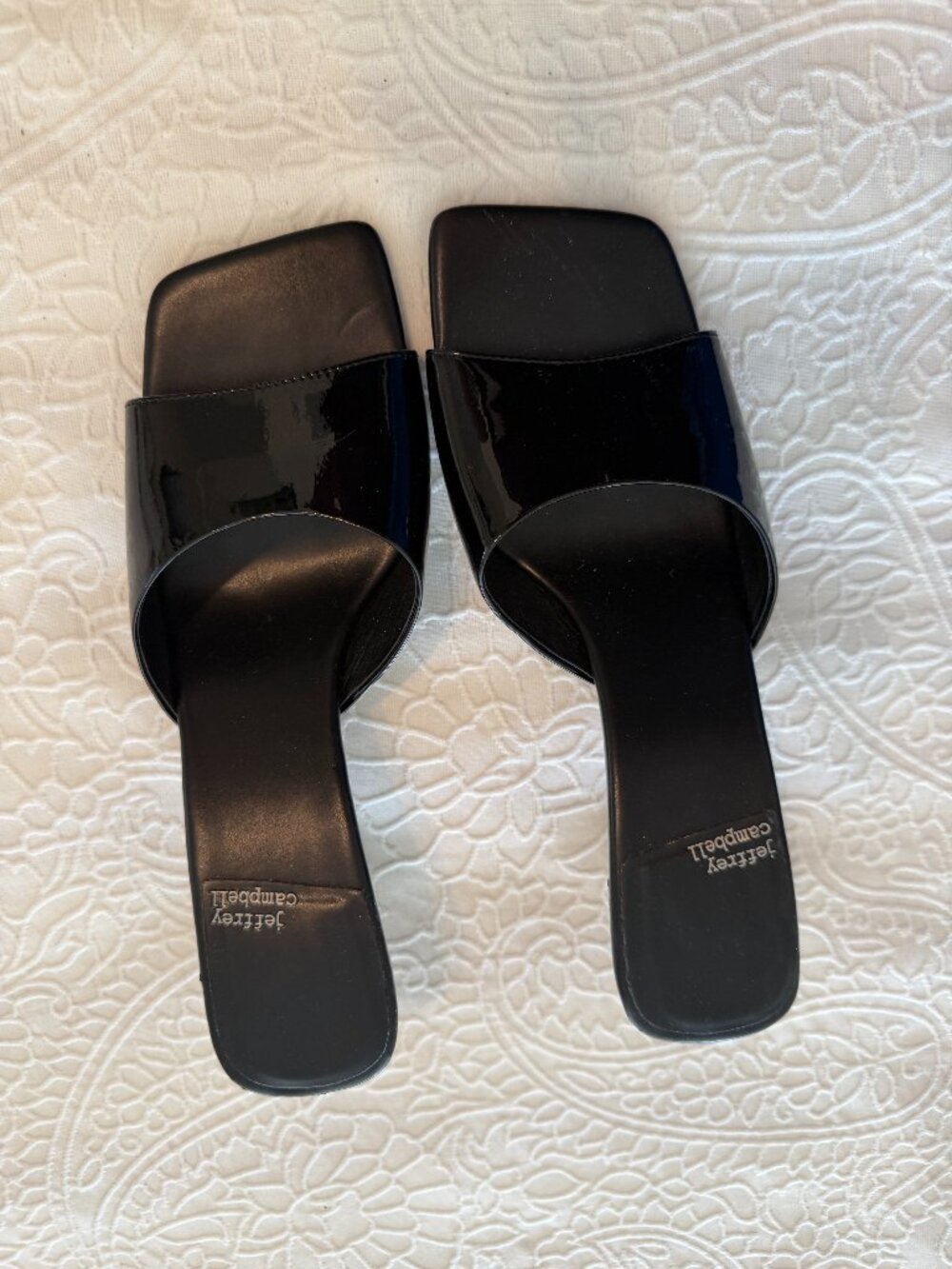 Jeffrey Campbell black kitten heel mules - '90s style - W11